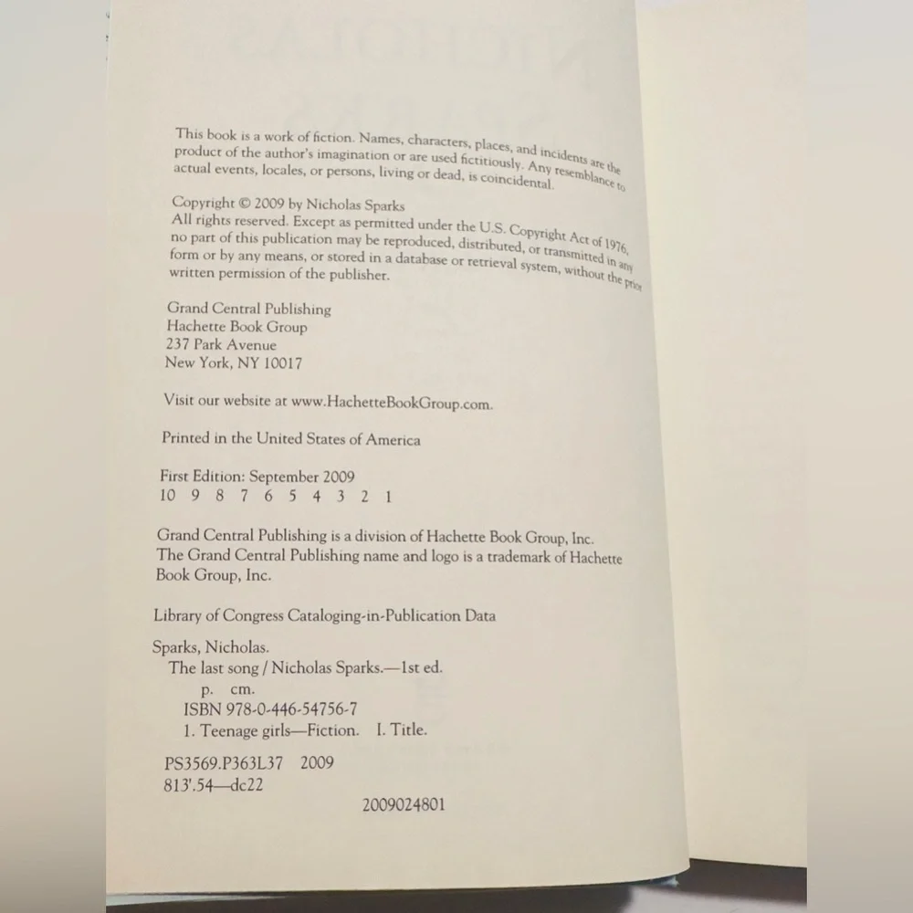Warner Books last song